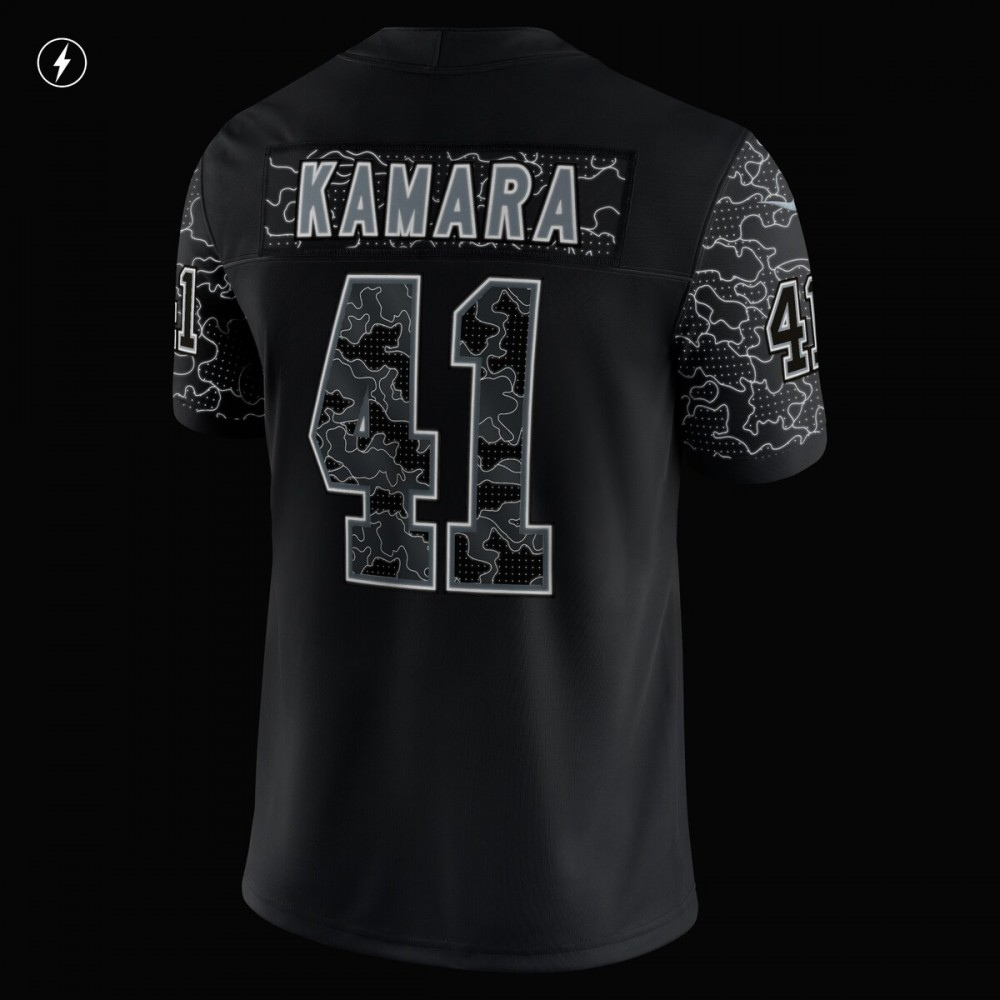 Alvin Kamara New Orleans Saints Nike RFLCTV Limited Jersey - Black-GridironStore